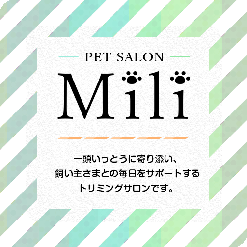 一頭いっとうに寄り添い、飼い主さまとの毎日をサポートするトリミングサロンです。